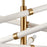 Atlas Lighting Crosspiece 39'' Wide 6Lt Chandelier, White