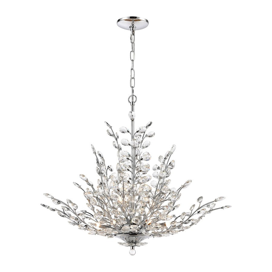 Atlas Lighting Crystique 30'' Wide 9Lt Chandelier, Chrome/Clear - CL11142-CH