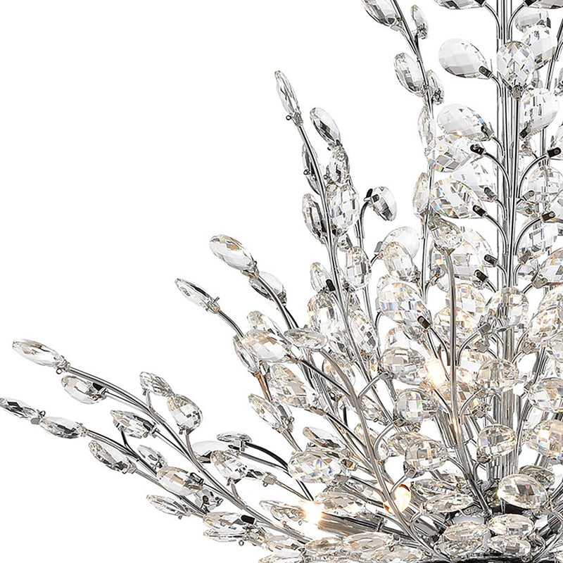 Atlas Lighting Crystique 30'' Wide 9Lt Chandelier, Chrome/Clear