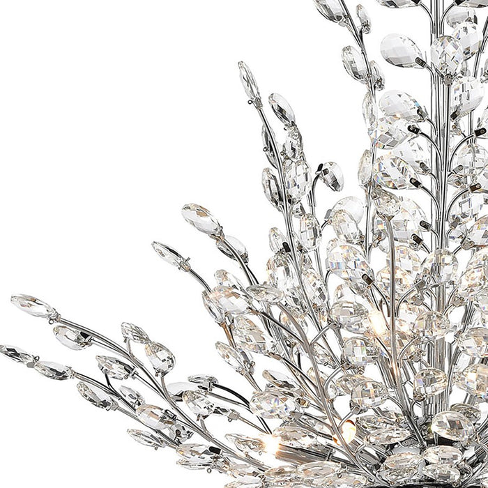 Atlas Lighting Crystique 30'' Wide 9Lt Chandelier, Chrome/Clear