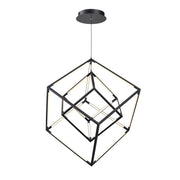 Atlas Lighting Cube Squared 17.75'' Wide LED Chandelier, Black - CL11143-BK