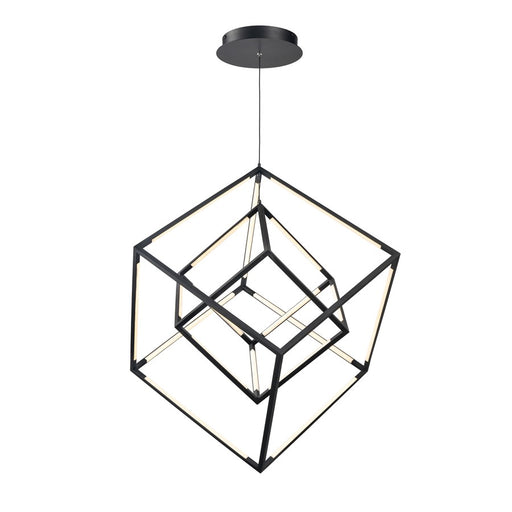 Atlas Lighting Cube Squared 17.75'' Wide LED Chandelier, Black - CL11143-BK
