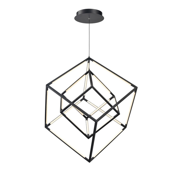 Atlas Lighting Cube Squared 17.75'' Wide LED Chandelier, Black - CL11143-BK