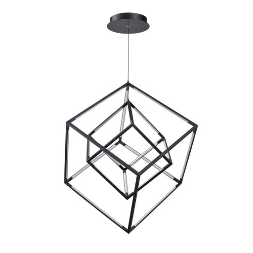 Atlas Lighting Cube Squared 17.75'' Wide LED Chandelier, Black