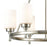 Atlas Lighting Dawson 25'' Wide 6Lt Chandelier, Satin Nickel/White