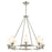 Atlas Lighting Dawson 33'' Wide 8Lt Chandelier, Satin Nickel/White