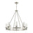 Atlas Lighting Dawson 33'' Wide 8Lt Chandelier, Satin Nickel/White