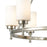 Atlas Lighting Dawson 33'' Wide 8Lt Chandelier, Satin Nickel/White