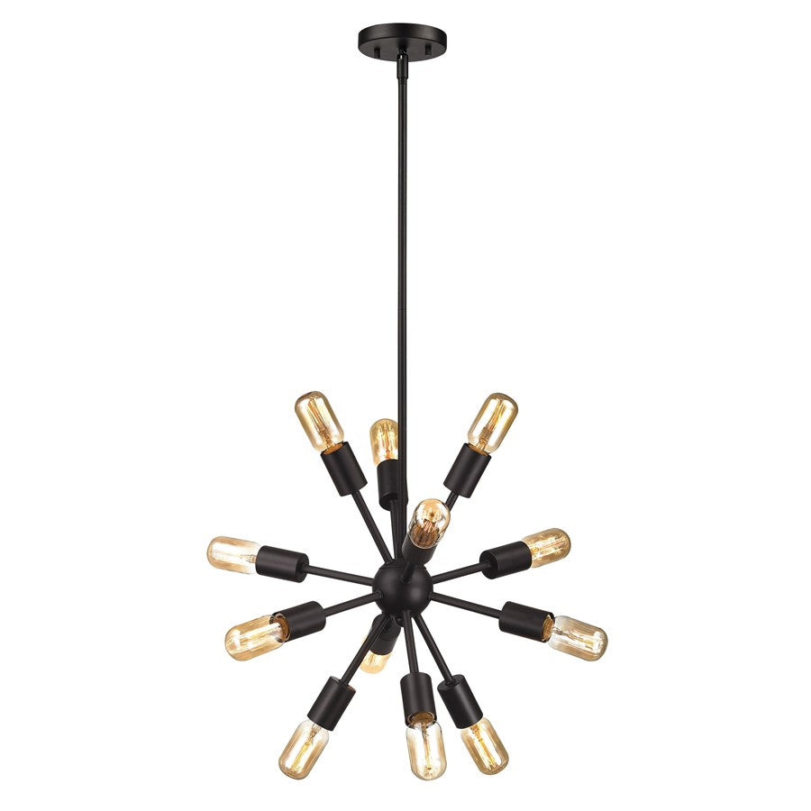 Atlas Lighting Delphine 16''W 12Lt Chandelier, Oil Rubbed Bronze