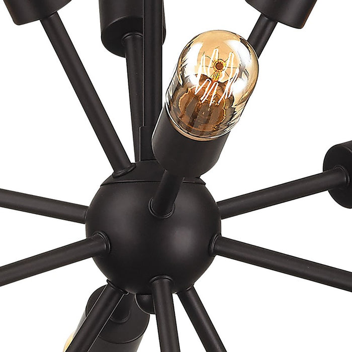 Atlas Lighting Delphine 16''W 12Lt Chandelier, Oil Rubbed Bronze