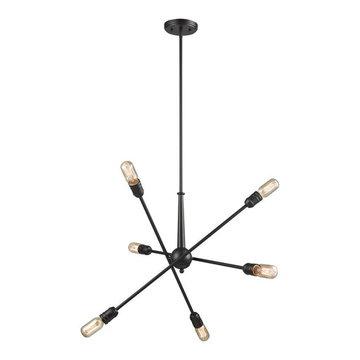 Atlas Lighting Delphine 28'' Wide 6Lt Chandelier, Oil Rubbed Bronze - CL11148-BZ