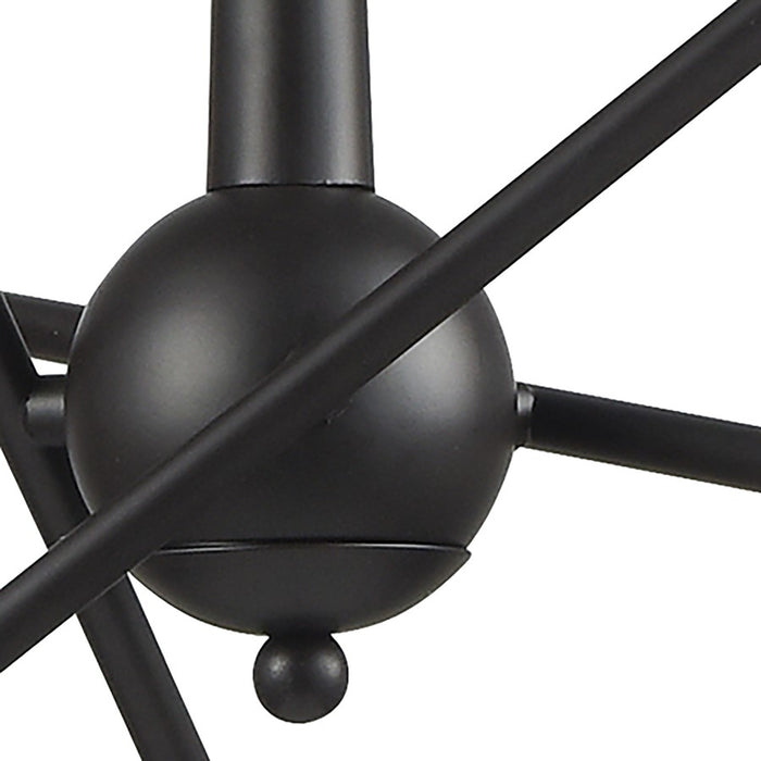 Atlas Lighting Delphine 28'' Wide 6Lt Chandelier, Oil Rubbed Bronze