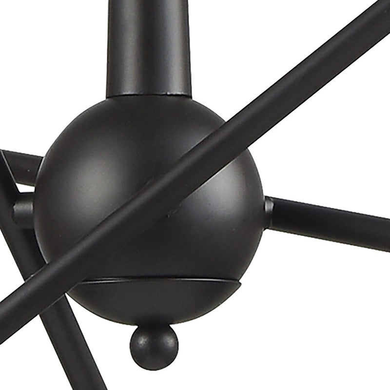 Atlas Lighting Delphine 28in 6-Light Chandelier | Modern Contemporary Oil Rubbed Bronze Metal | Dining Room & Living Room | Model CL11148-BZ