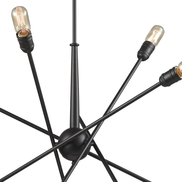 Atlas Lighting Delphine 33''W 10Lt Chandelier, Oil Rubbed Bronze