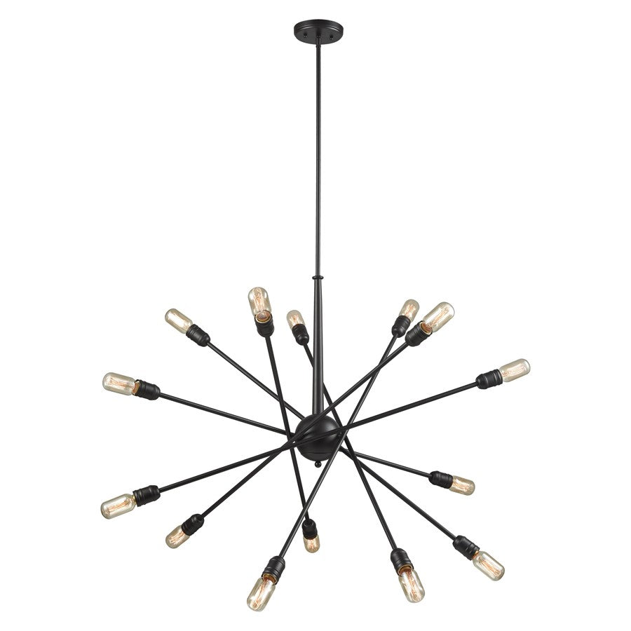 Atlas Lighting Delphine 38''W 14Lt Chandelier, Oil Rubbed Bronze - CL11150-BZ