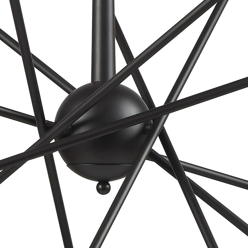 Atlas Lighting Delphine 38in 14-Light Chandelier | Modern Oil Rubbed Bronze Starburst | Dining Room & Living Room | 38 x 38 x 21 in | Model CL11150-BZ