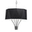 Atlas Lighting Diamond 21'' Wide 4Lt Chandelier, Nickel/Black