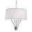 Atlas Lighting Diamond 21'' Wide 4Lt Chandelier, Nickel/White