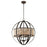 Atlas Lighting Diffusion 27''W 4Lt Chandelier, Bronze/Beige/White