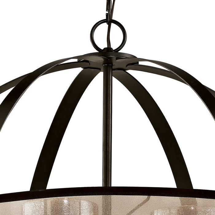 Atlas Lighting Diffusion 27''W 4Lt Chandelier, Bronze/Beige/White