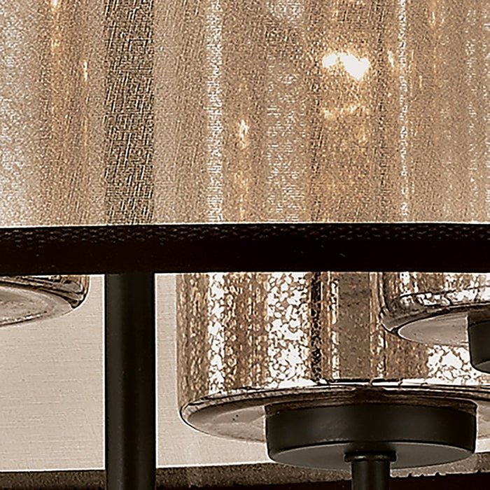 Atlas Lighting Diffusion 27''W 4Lt Chandelier, Bronze/Beige/White