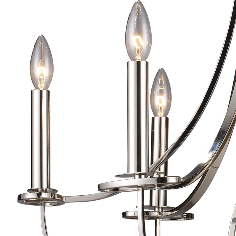 Atlas Lighting Dione 25'' Wide 6Lt Chandelier, Polished Nickel