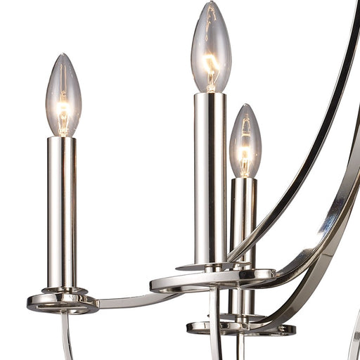 Atlas Lighting Dione 25'' Wide 6Lt Chandelier, Polished Nickel