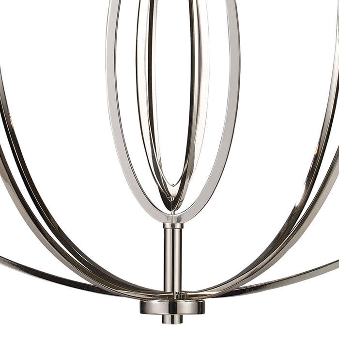 Atlas Lighting Dione 25'' Wide 6Lt Chandelier, Polished Nickel