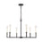Atlas Lighting Dunne 30'' Wide 6Lt Chandelier, Matte Black