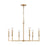 Atlas Lighting Dunne 30'' Wide 6Lt Chandelier, Lacquered Brass