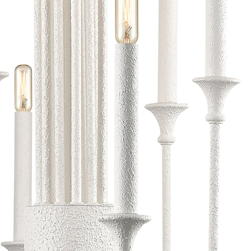 Atlas Lighting Edward 36'' Wide 12Lt Chandelier, Matte White