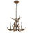 Atlas Lighting Elk 18'' Wide 3Lt Chandelier, Wood Tone