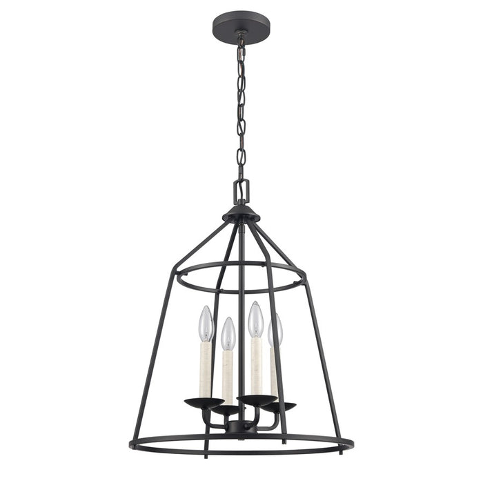 Atlas Lighting Ellisville 17.25'' Wide 4Lt Chandelier, Matte Black
