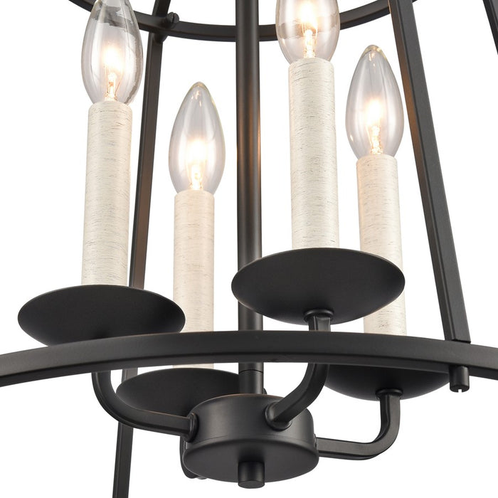 Atlas Lighting Ellisville 17.25'' Wide 4Lt Chandelier, Matte Black
