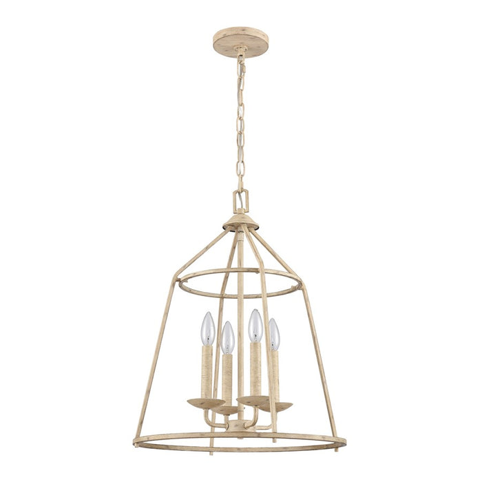 Atlas Lighting Ellisville 17.25''W 4Lt Chandelier, Antique Cream