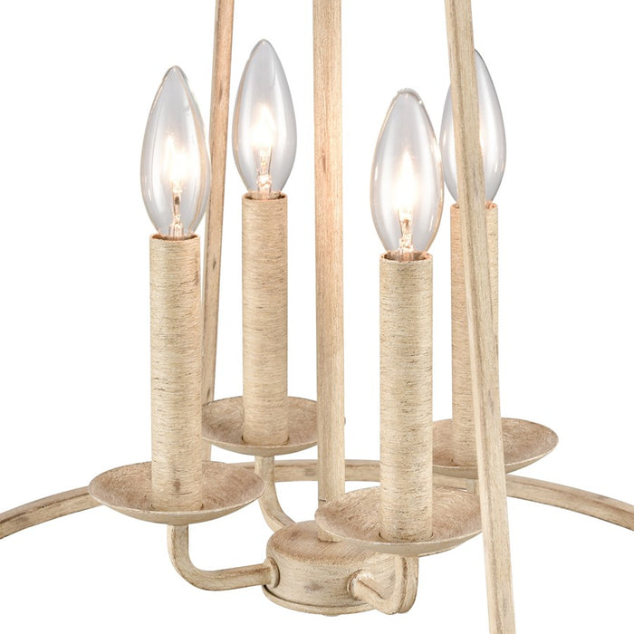 Atlas Lighting Ellisville 17.25''W 4Lt Chandelier, Antique Cream