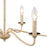 Atlas Lighting Ellisville 30'' Wide 6Lt Chandelier, Antique Cream