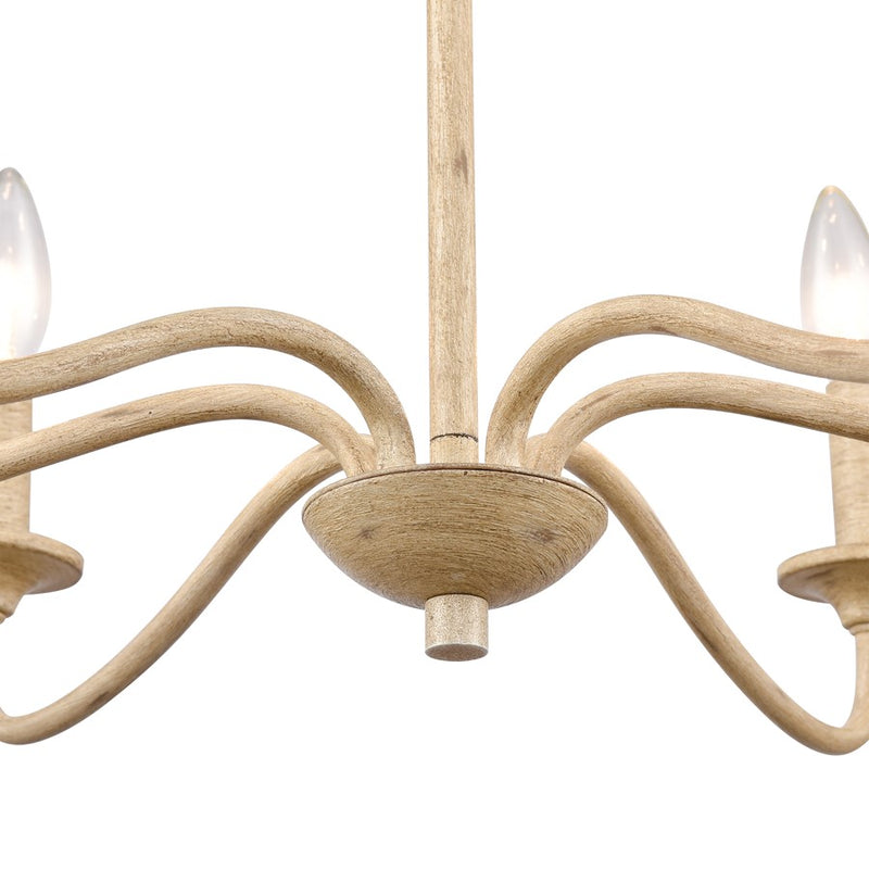 Atlas Lighting Ellisville 30in 6-Light Chandelier | Transitional Antique Cream Metal | Dining Room & Kitchen Island | Model CL11162-CR