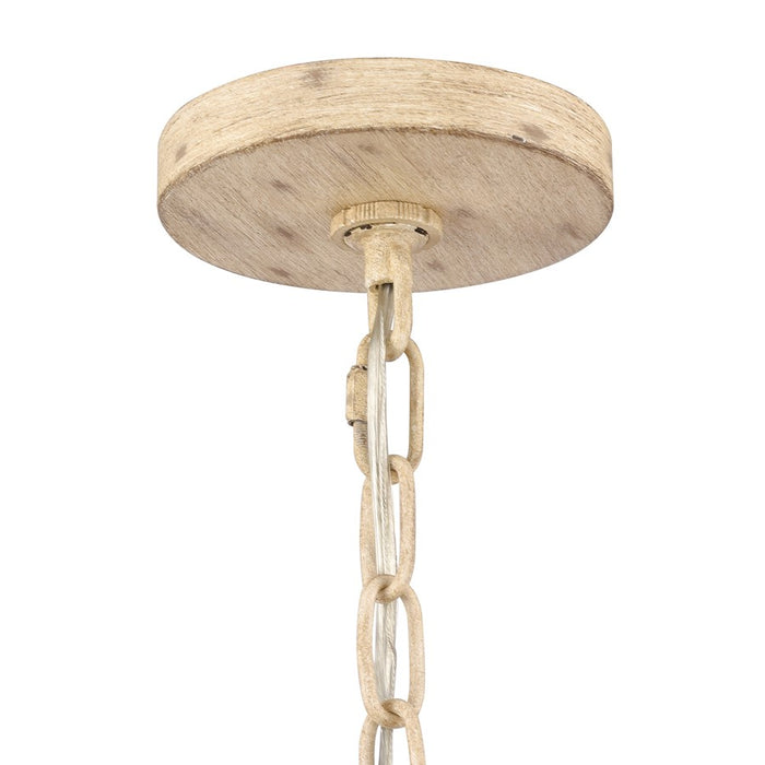 Atlas Lighting Ellisville 30'' Wide 6Lt Chandelier, Antique Cream