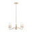 Atlas Lighting Ellisville 30'' Wide 6Lt Chandelier, Antique Cream