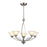 Atlas Lighting Elysburg 28''W 5Lt Chandelier, Satin Nickel/White