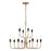 Atlas Lighting Epping Avenue 24'' Wide 12Lt Chandelier, Aged Brass