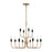 Atlas Lighting Epping Avenue 24'' Wide 12Lt Chandelier, Aged Brass