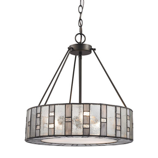 Atlas Lighting Ethan 18'' Wide 3Lt Chandelier, Tiffany Bronze/Clear