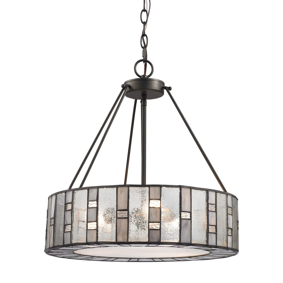 Atlas Lighting Ethan 18'' Wide 3Lt Chandelier, Tiffany Bronze/Clear
