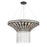 Atlas Lighting Fantania 36'' Wide 8Lt Chandelier, Matte Black/Clear