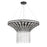 Atlas Lighting Fantania 36'' Wide 8Lt Chandelier, Matte Black/Clear