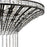 Atlas Lighting Fantania 36'' Wide 8Lt Chandelier, Matte Black/Clear