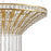Atlas Lighting Fantania 36'' Wide 8Lt Chandelier, Gold/Clear