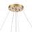 Atlas Lighting Fantania 36'' Wide 8Lt Chandelier, Gold/Clear
